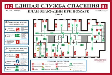 Где сделать план эвакуации по пожарной безопасности?