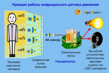 Инфракрасный датчик движения принцип работы