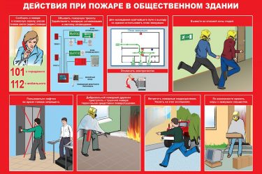 Правила поведения при пожаре на предприятии