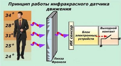 На что реагирует инфракрасный датчик движения?