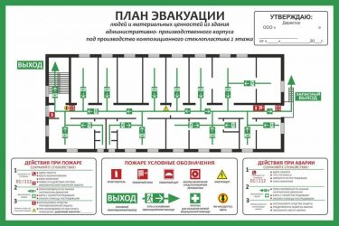 Где сделать план эвакуации по пожарной безопасности?