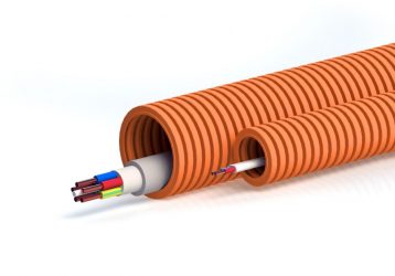 Гофрированная труба для наружной прокладки кабеля